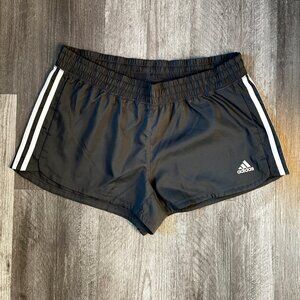 shorts Adidas women running Workout Woven High Rise Shorts size M dark grey